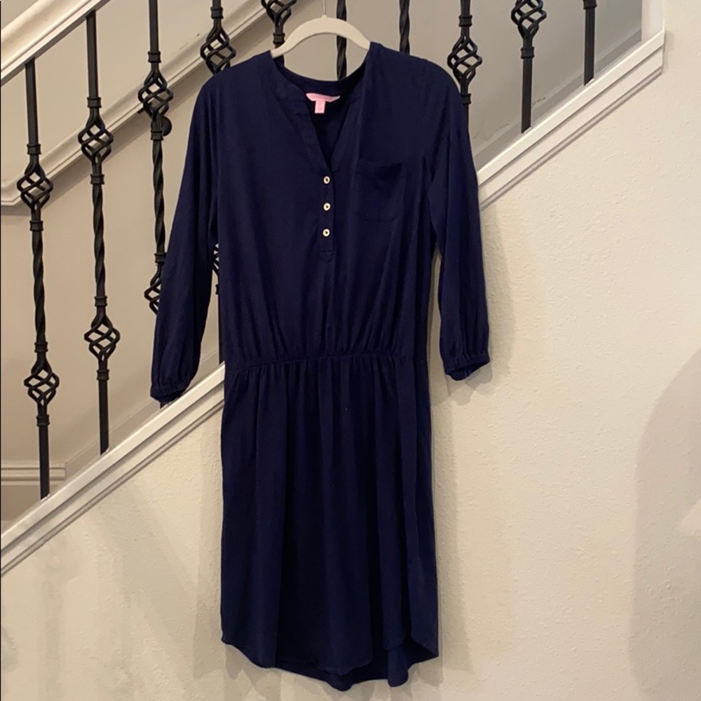 Lilly Pulitzer blue cotton dress M